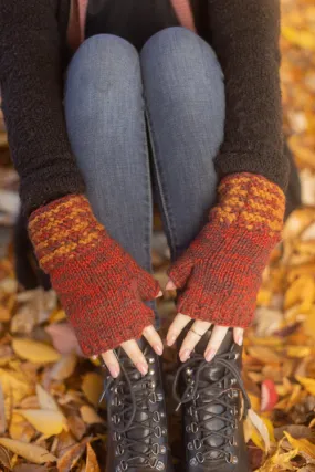 Melange Knitted Wool Arm Warmers