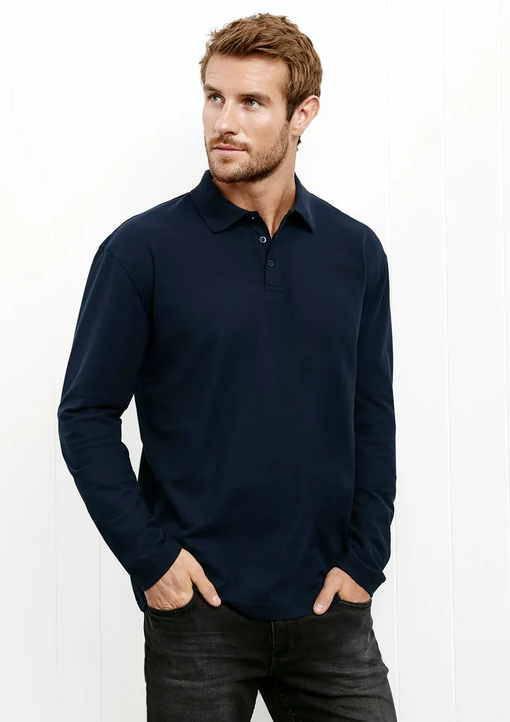 Mens Crew Long Sleeve Polo