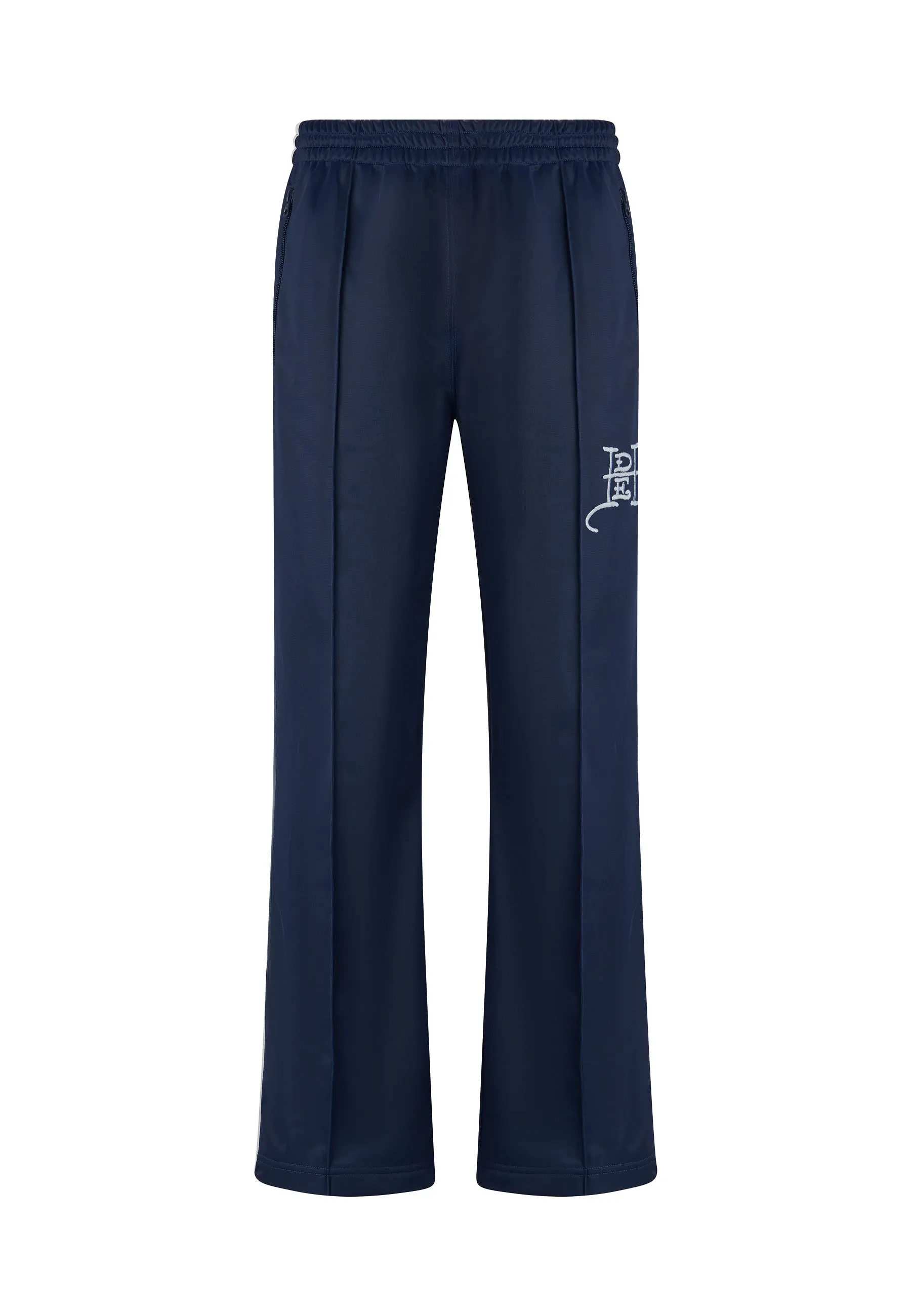 Mens New-York-Skull Tricot Straight Leg Trousers - Navy