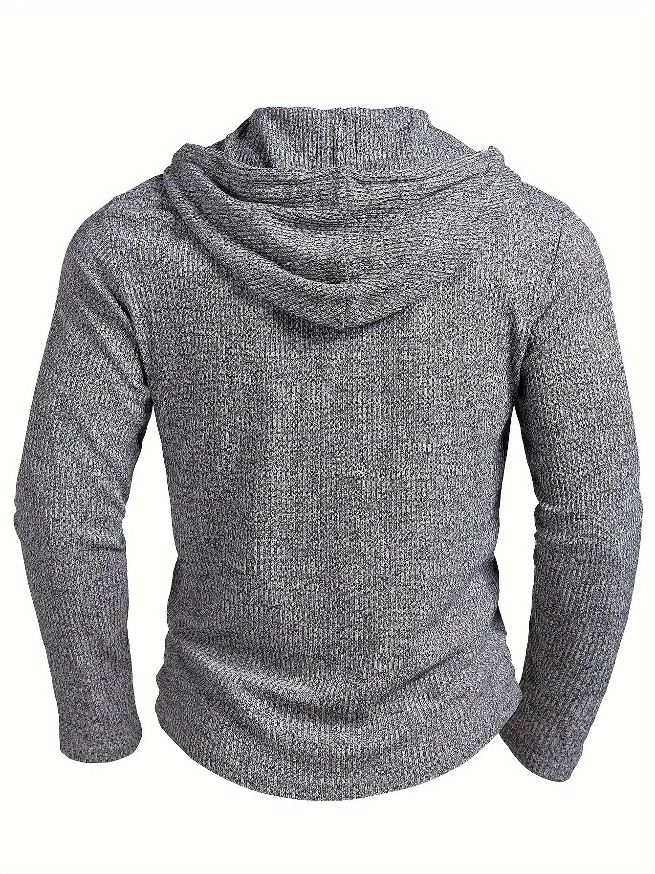 Men's Stylish Ribbed Long Sleeve Henley Shirt - Soft, Breathable, and Warm Casual Top with Trendy Buttons for Autumn and Winter - Perfect for Outdoor Activities and Daily Wear