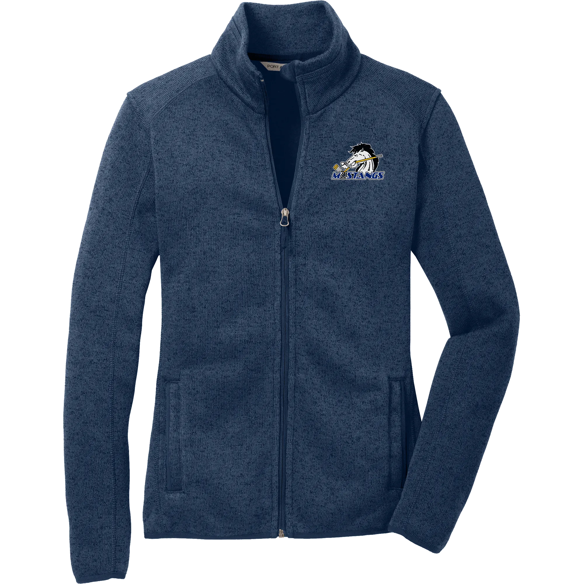 Mid-State Mustangs Ladies Sweater Fleece Jacket