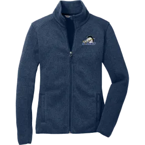 Mid-State Mustangs Ladies Sweater Fleece Jacket