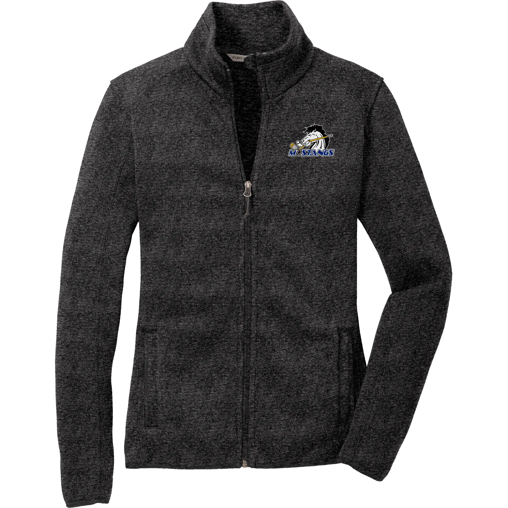 Mid-State Mustangs Ladies Sweater Fleece Jacket