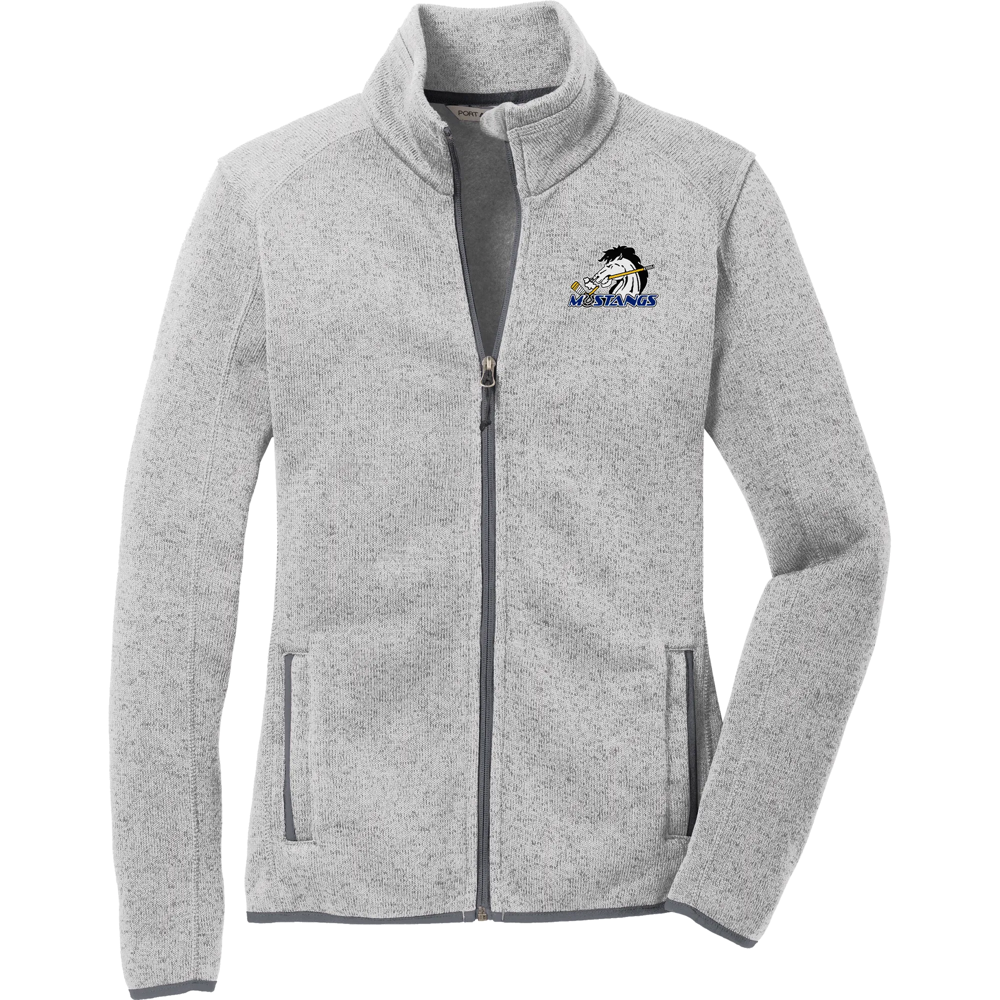 Mid-State Mustangs Ladies Sweater Fleece Jacket