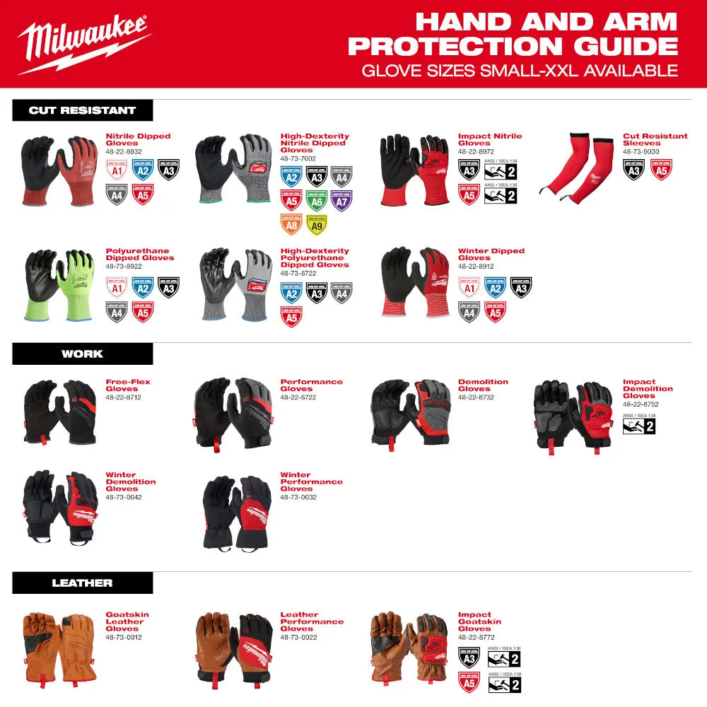 Milwaukee 48-73-7122 Cut Level 2 High-Dexterity Nitrile Dipped Gloves - L