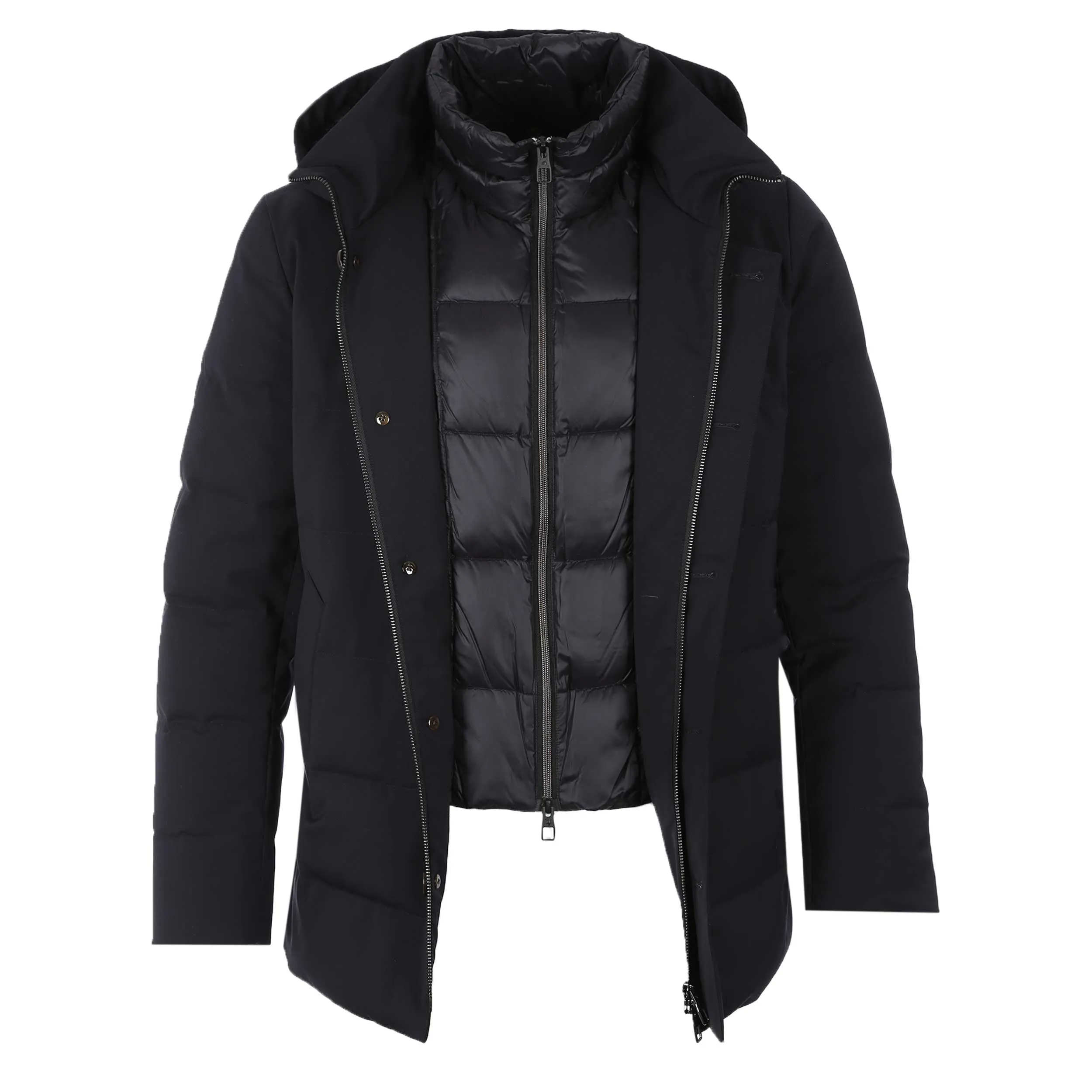 Montecore Hooded Padded Jacket in Navy