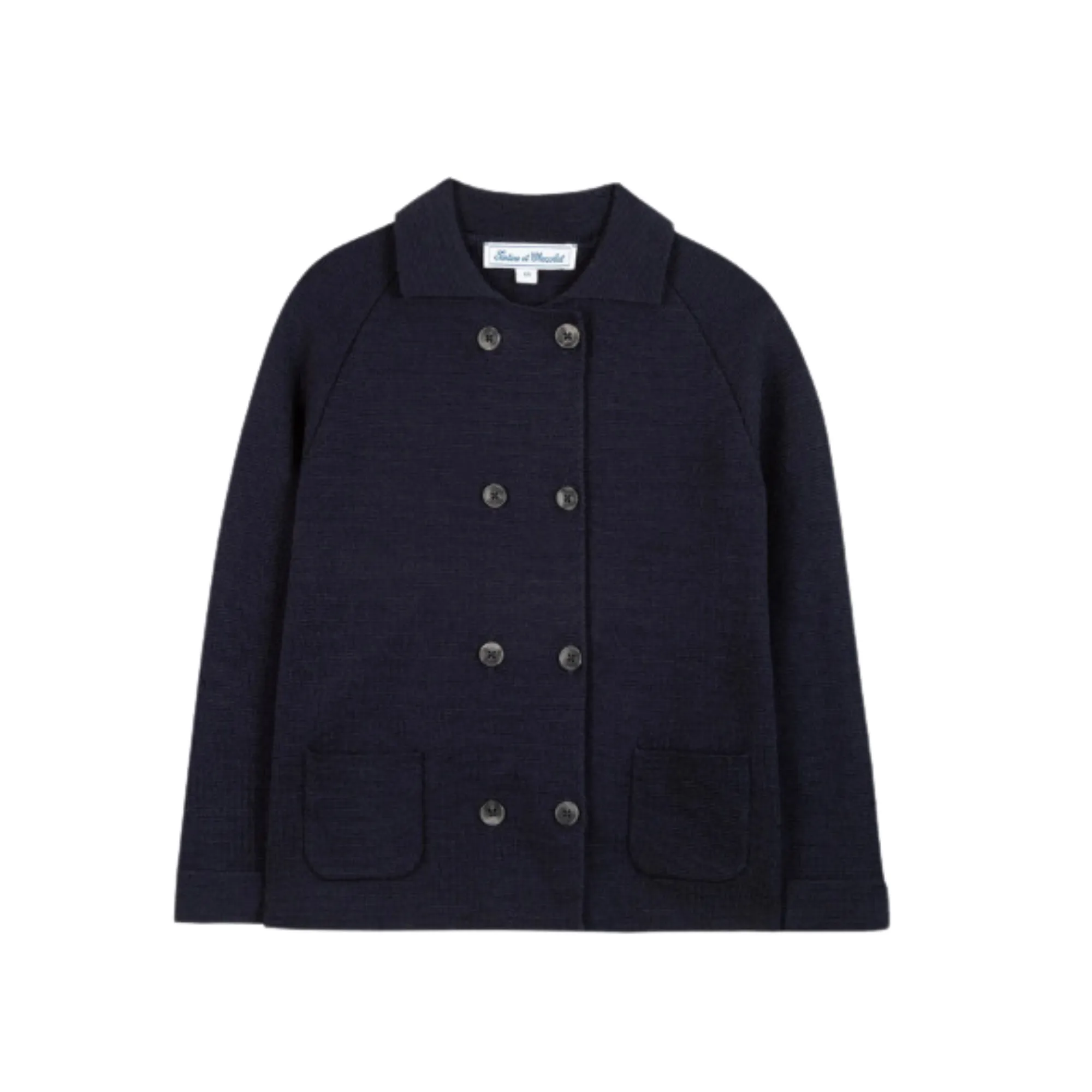 Navy Knit Jacket