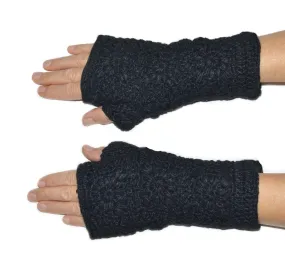 Nepalese Merino Wool Crochet Fingerless Gloves