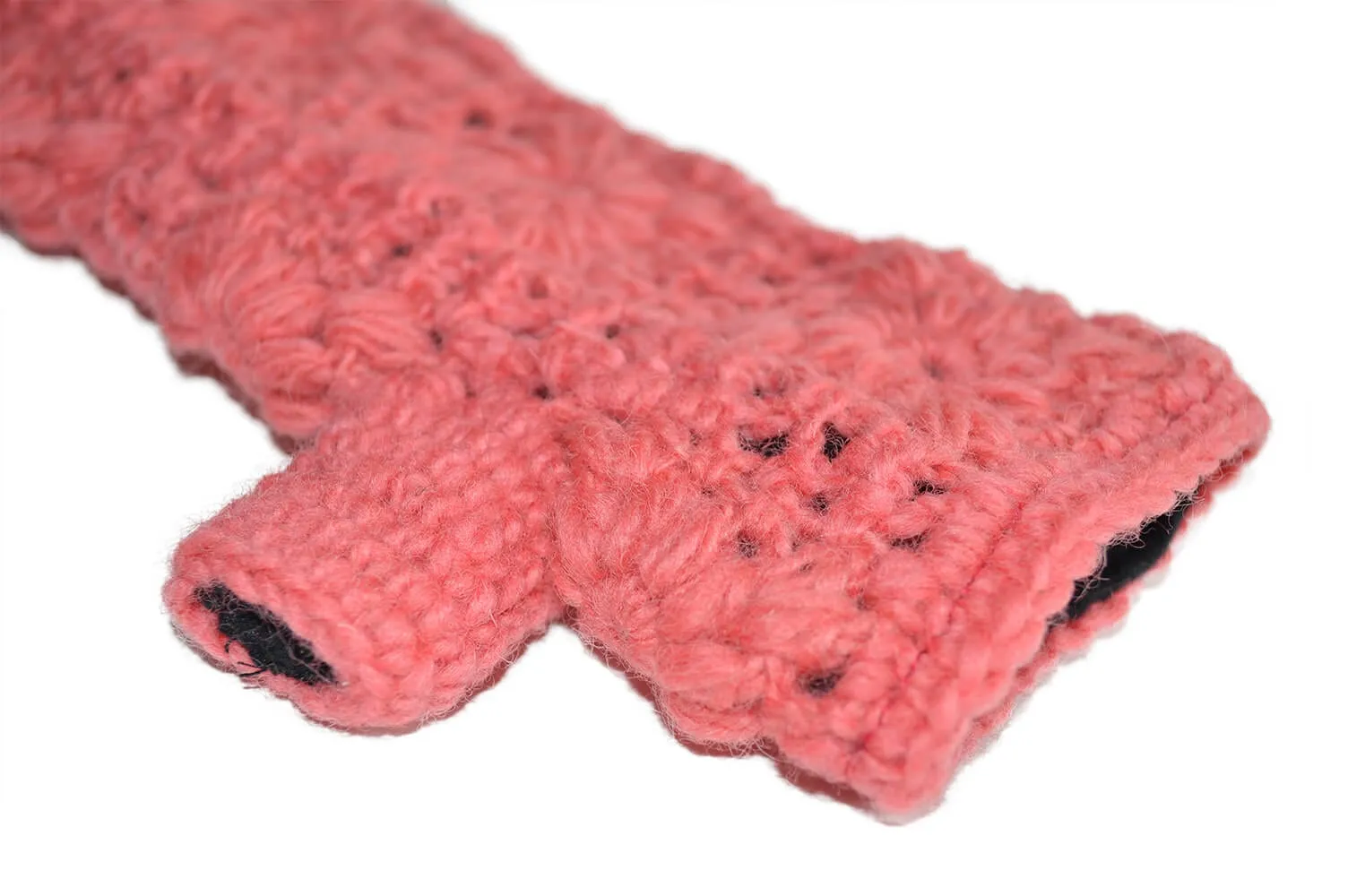 Nepalese Merino Wool Crochet Fingerless Gloves