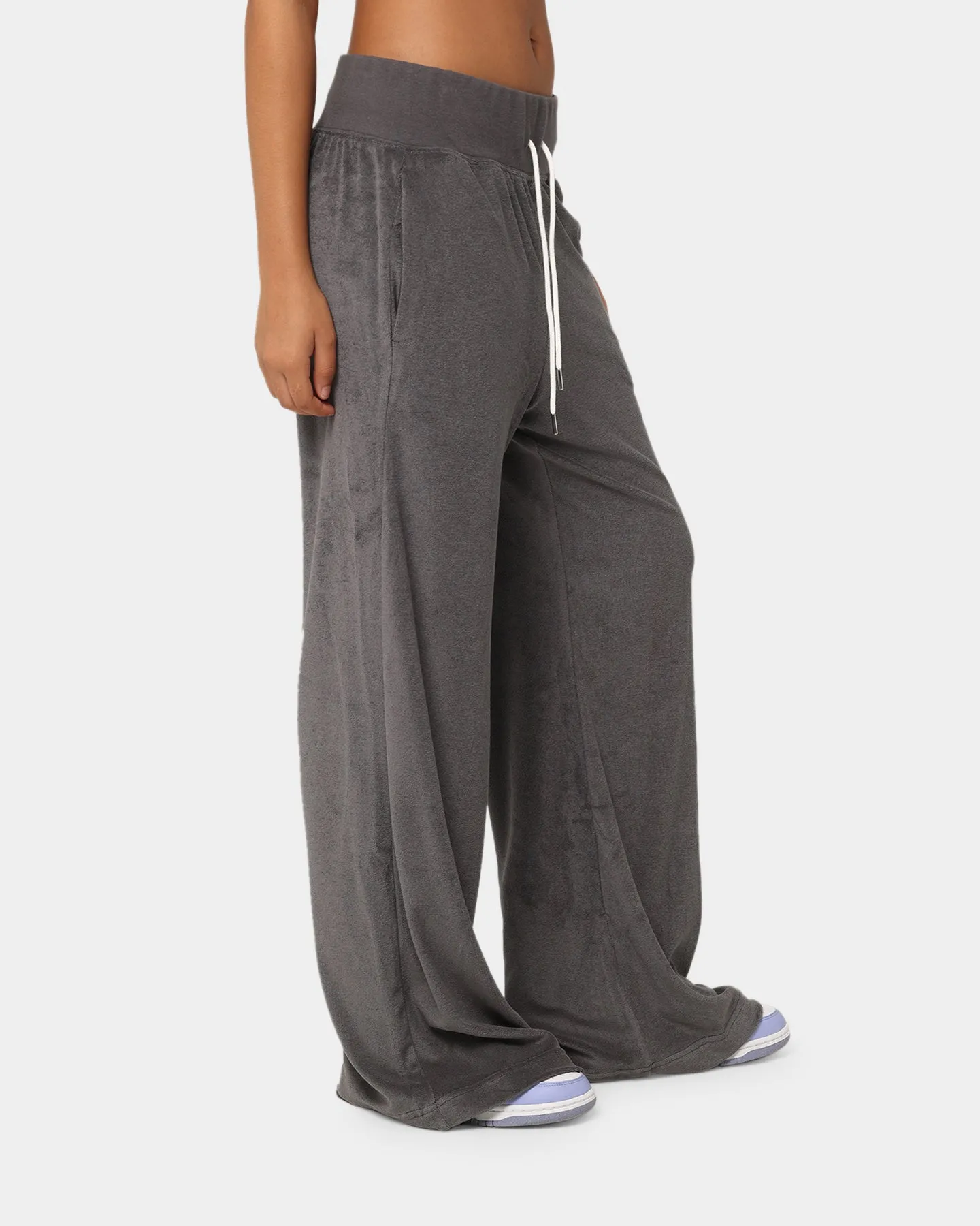 Nike Women's Nike Sportswear French Terry High-Rise Wide Leg Pants Anthracite/Black