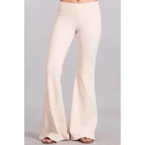 Nude Boho Mineral Wash Flared Stretch Pants Casual Womens