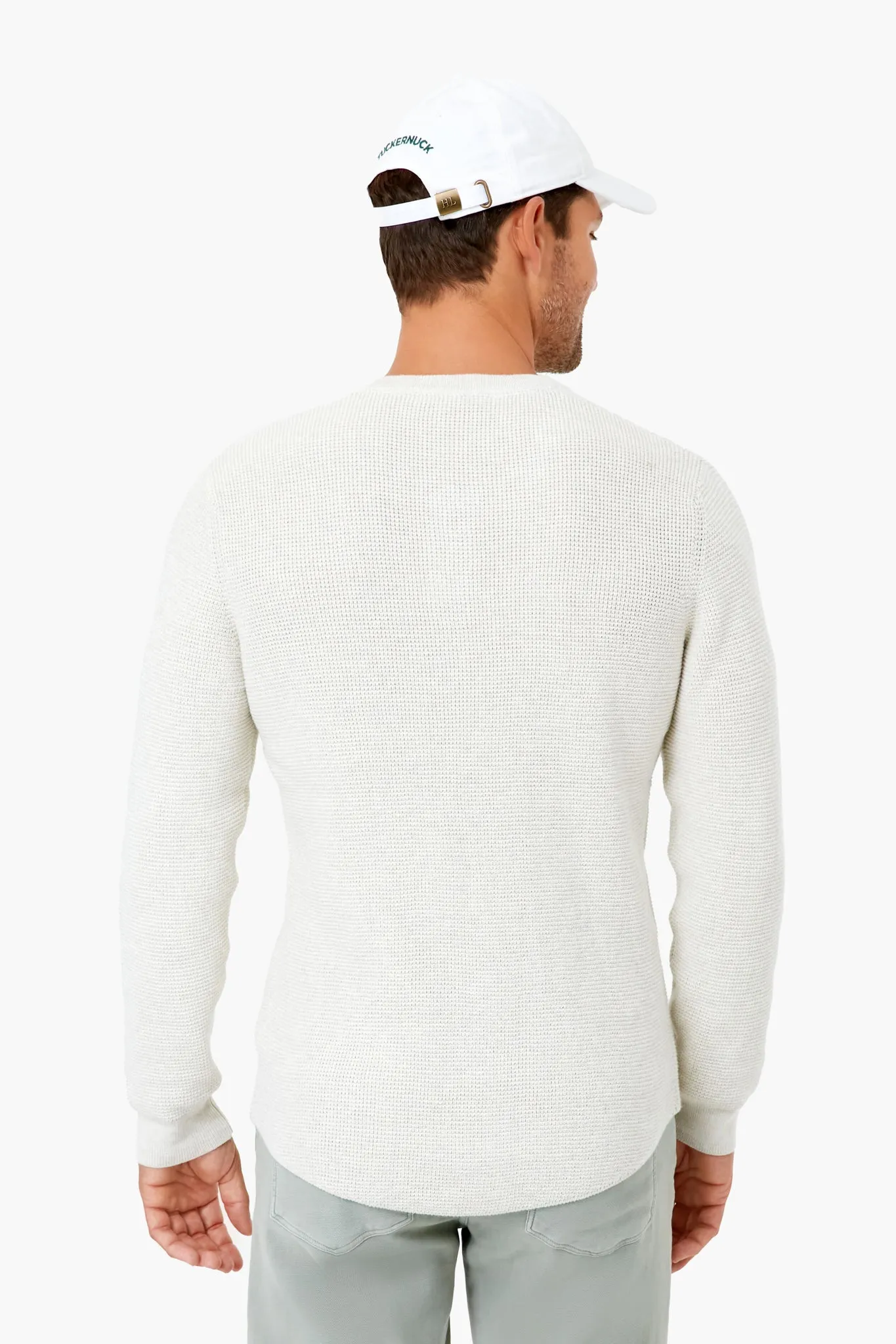 Oatmeal Heather Henley Sweater