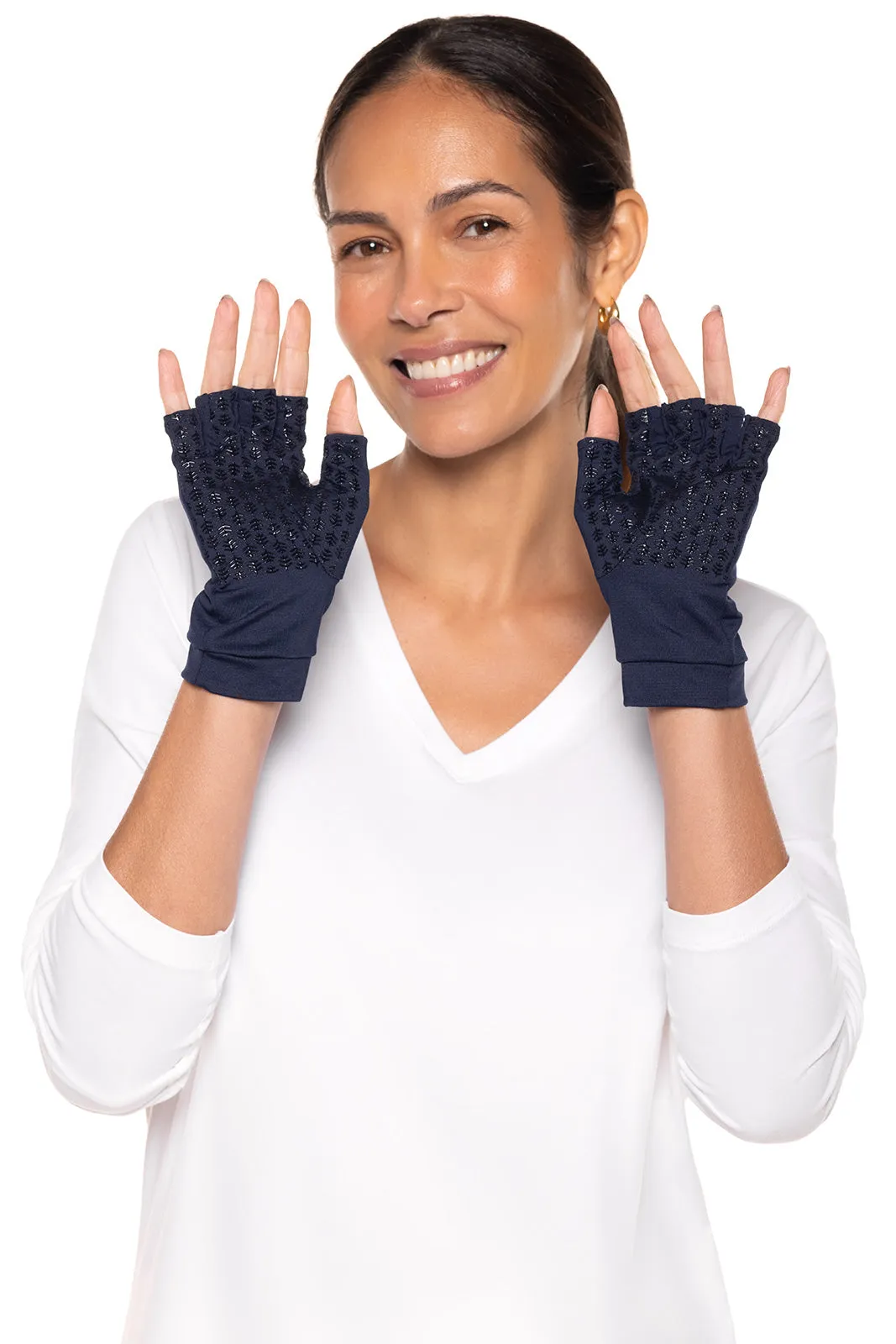 Ouray UV Fingerless Sun Gloves | Navy