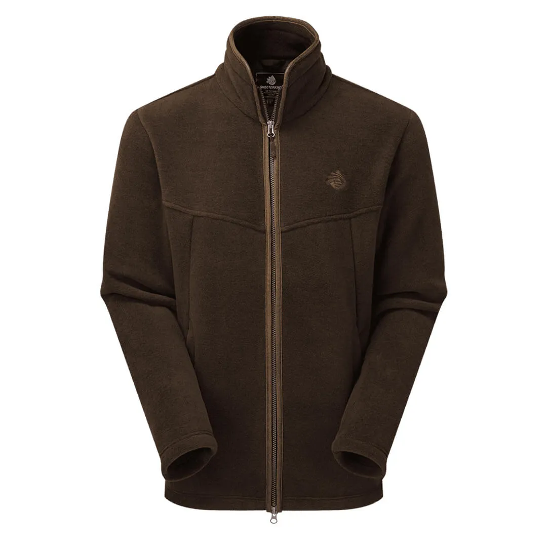 Oxford Fleece Jacket - Brown Melange by Shooterking