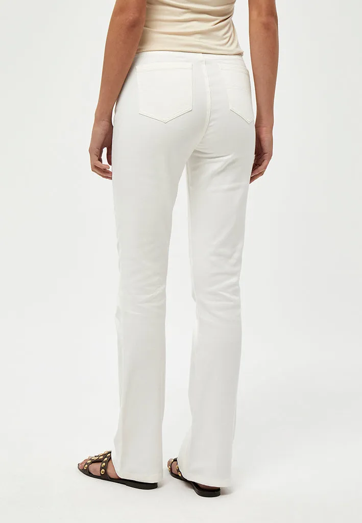 PCLinda HW Flared Jeans - White