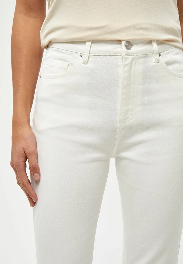 PCLinda HW Flared Jeans - White