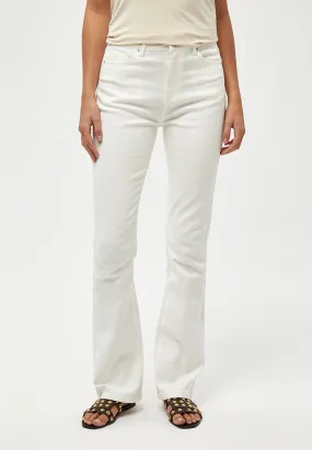 PCLinda HW Flared Jeans - White