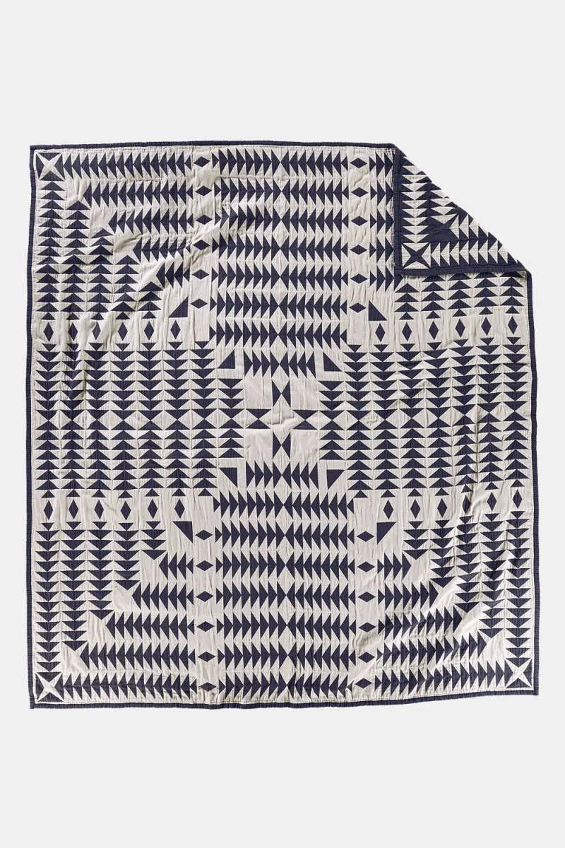 Pendleton Cotton Matelasse Twin Blanket (Midnight Nova Blue)