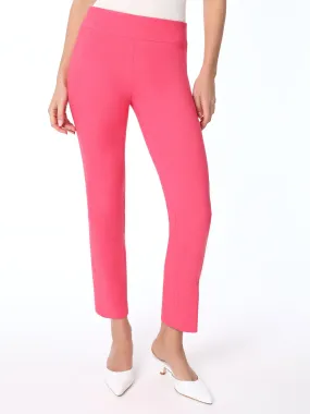 Plus Size Solid Stretch Pull-on Straight Leg Pant