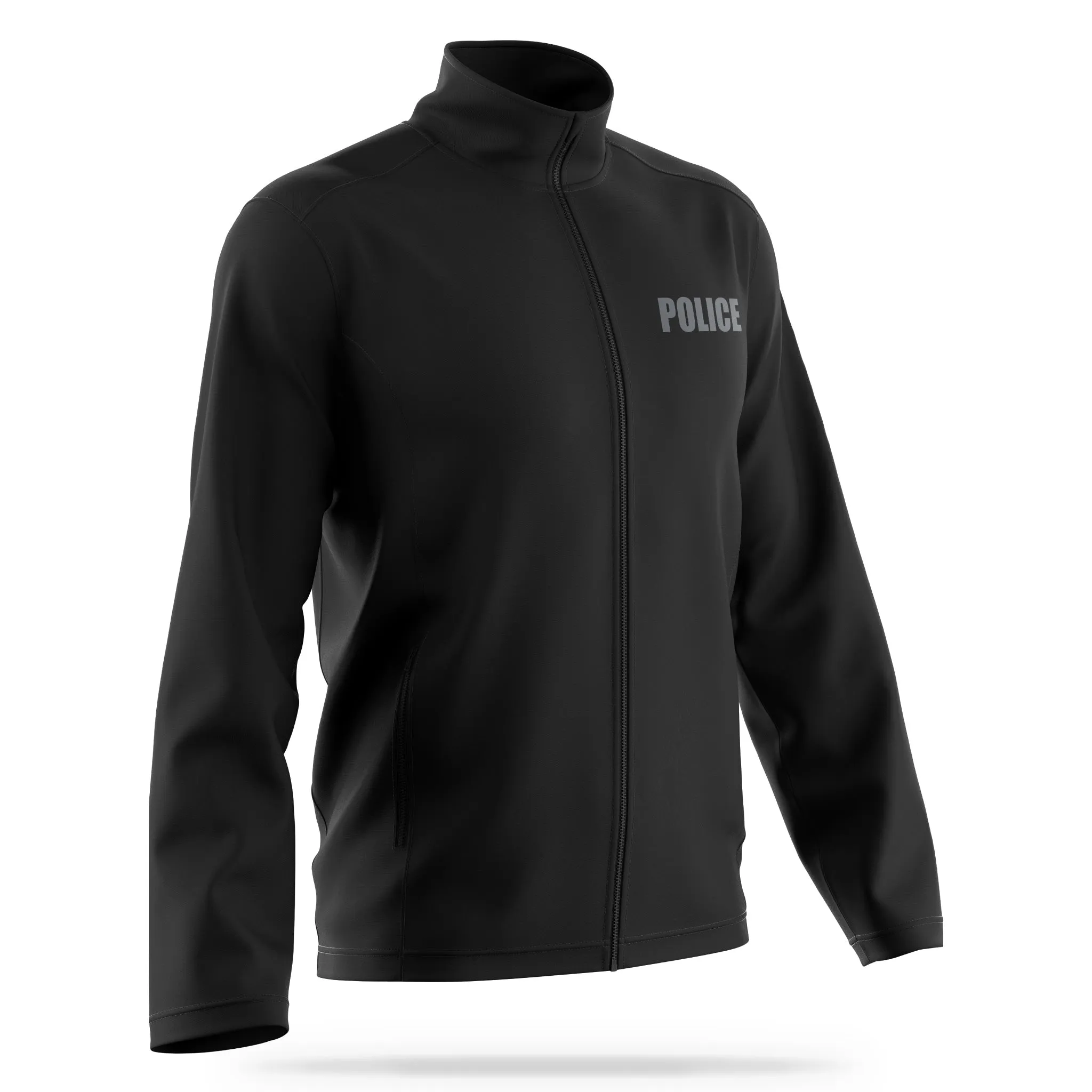 [POLICE] Soft Shell Jacket [BLK/GRY]