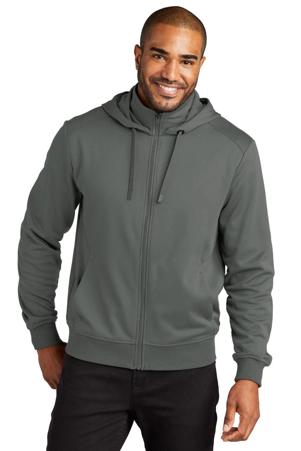 Port Authority F814: Smooth Fleece Hooded Jacket