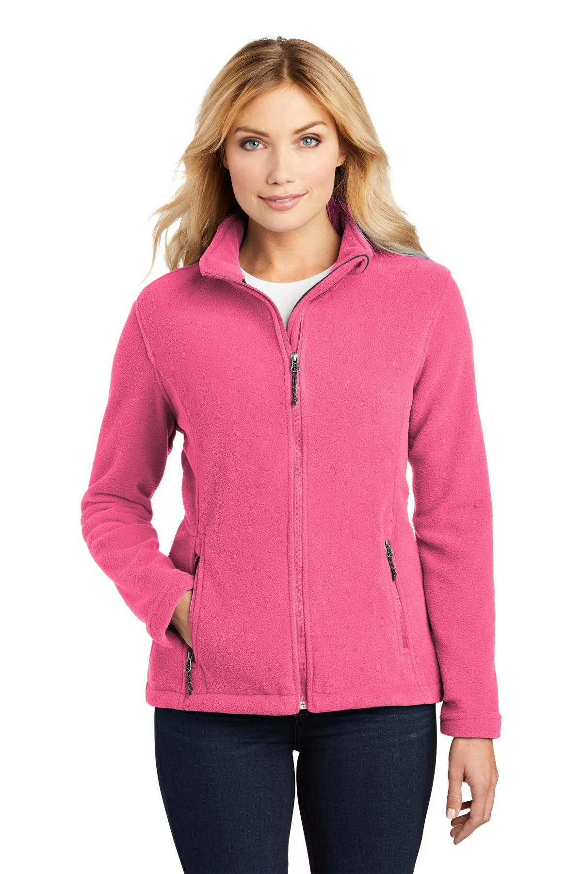 Port Authority Ladies Value Fleece Customized Jackets, Pink Blossom