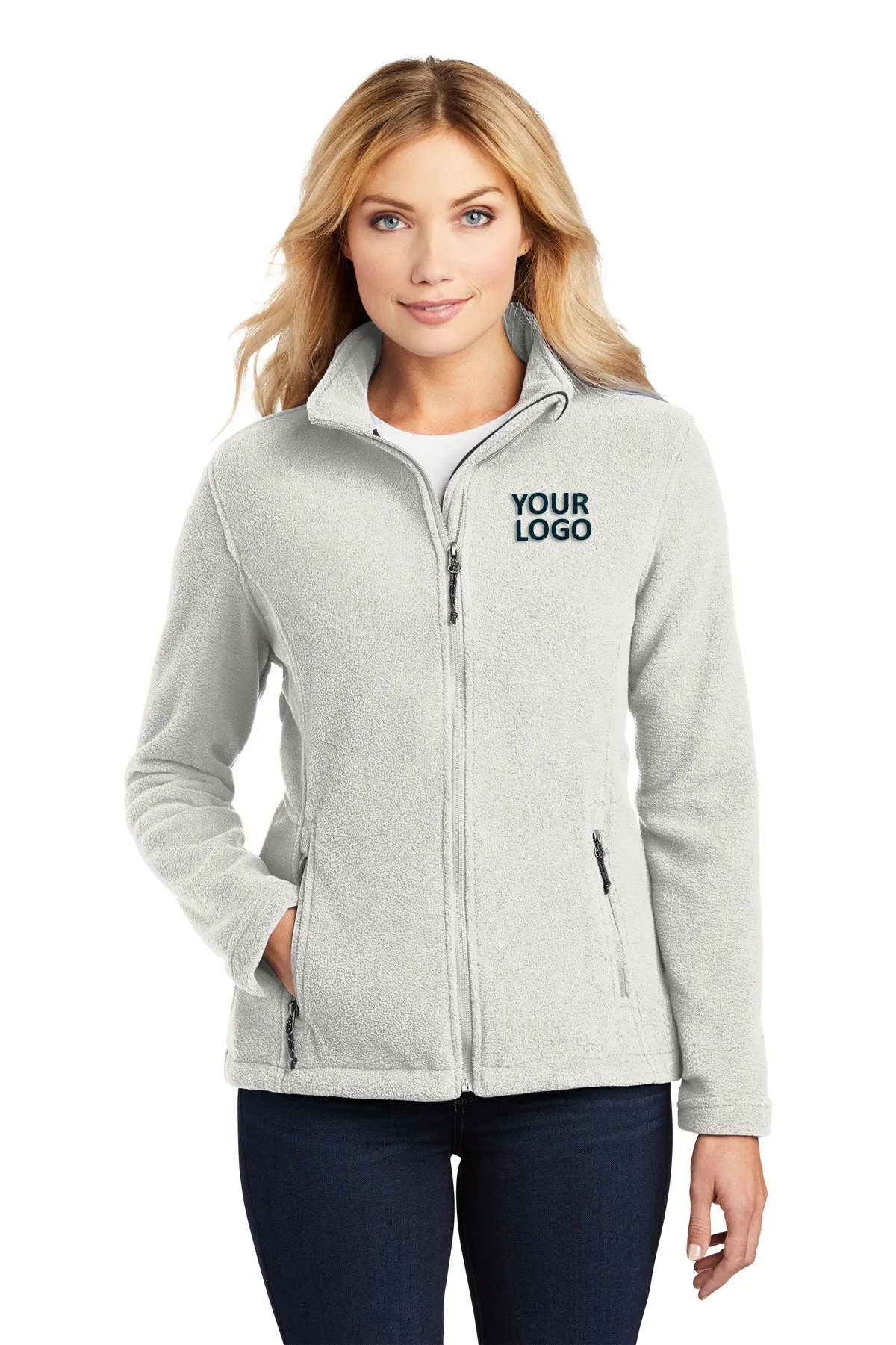 Port Authority Ladies Value Fleece Customized Jackets, Winter White