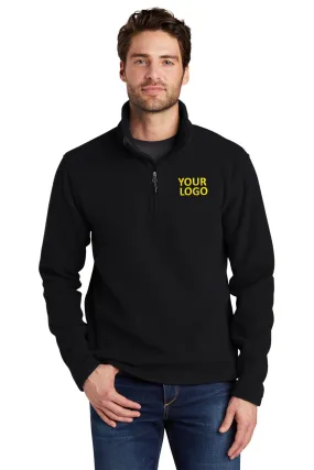 Port Authority Value Fleece 1/4-Zip Branded Pullovers, Black