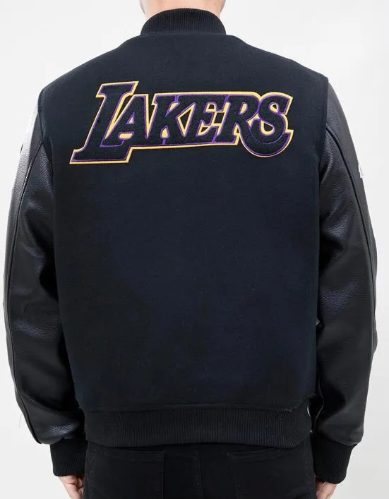 Pro Standard Los Angeles Varsity Jacket - Black on Black