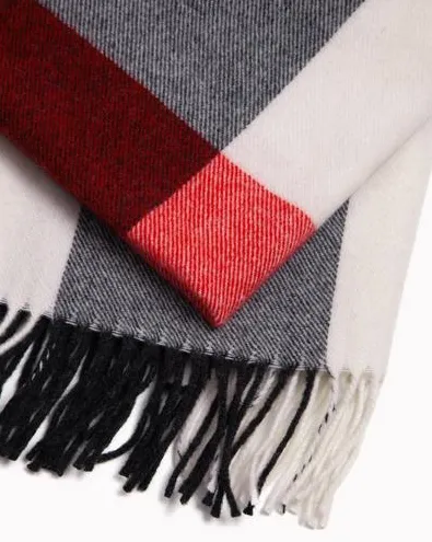 Rag & Bone - Buffalo Plaid Scarf Style in Ivory Multi