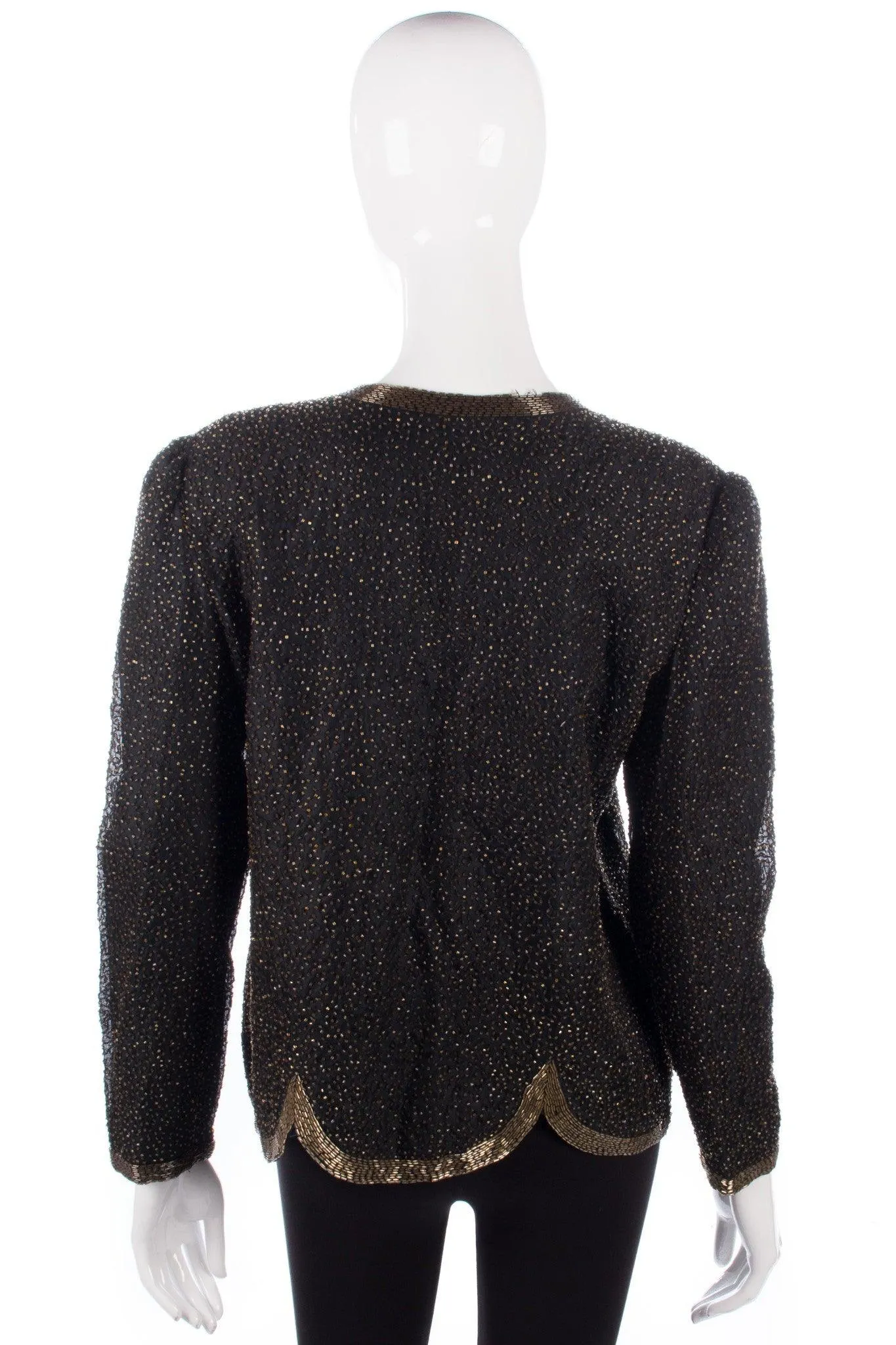 Razzle Dazzle Sequinned Jacket Black and Gold  UK 12/14