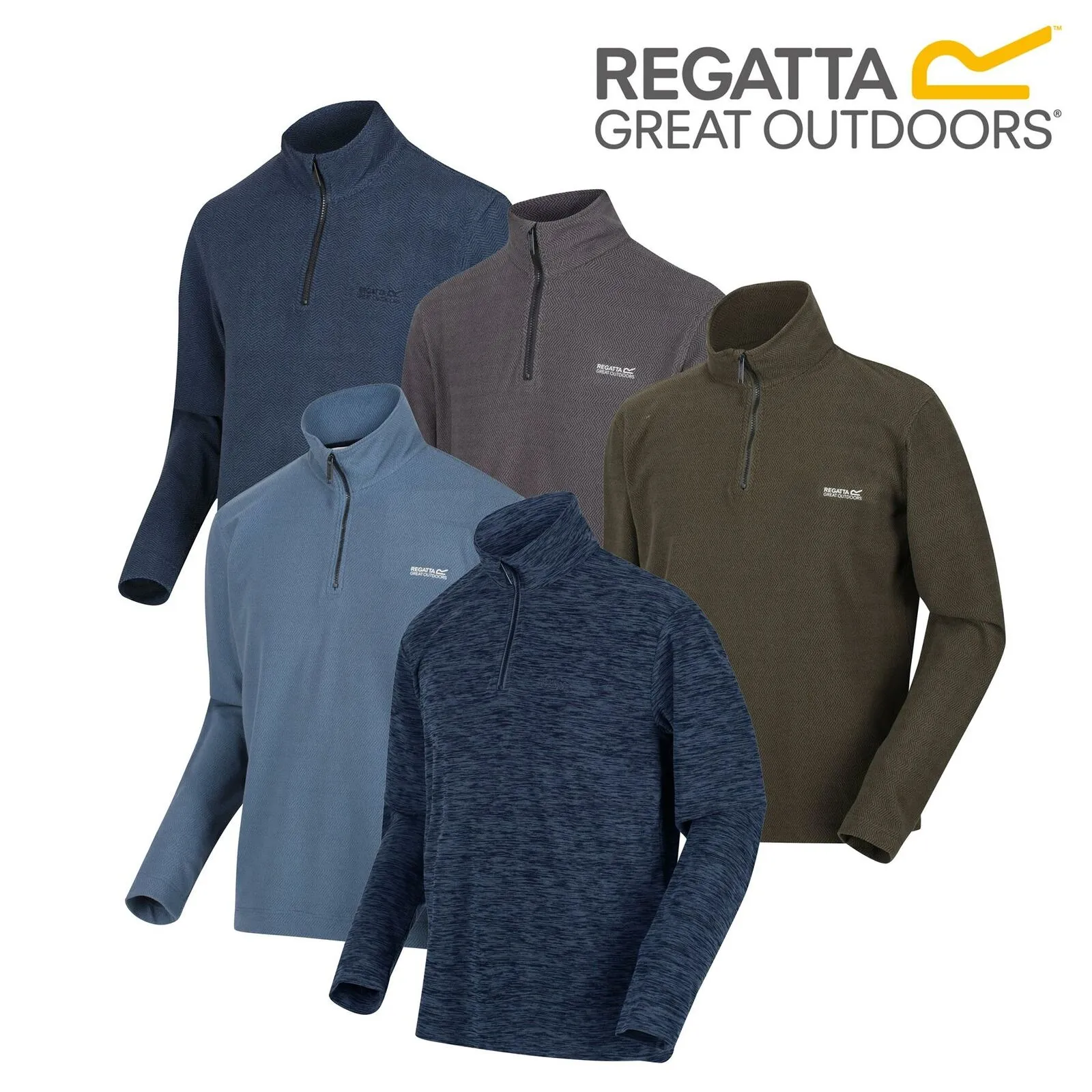 Regatta Mens Elgor II Half Zip Long Sleeved Jumper Pullover