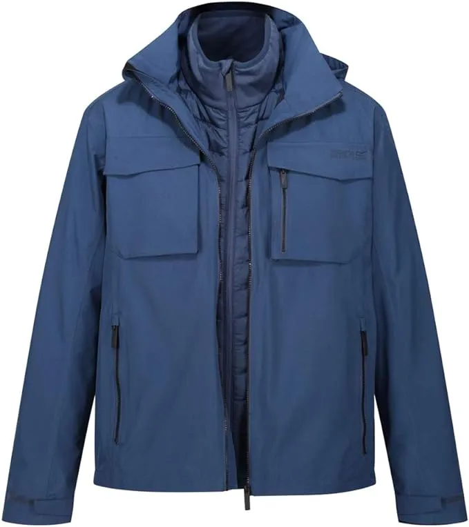 Regatta Mens Shrigley 3 In 1 Waterproof Insulated Hooded Jacket