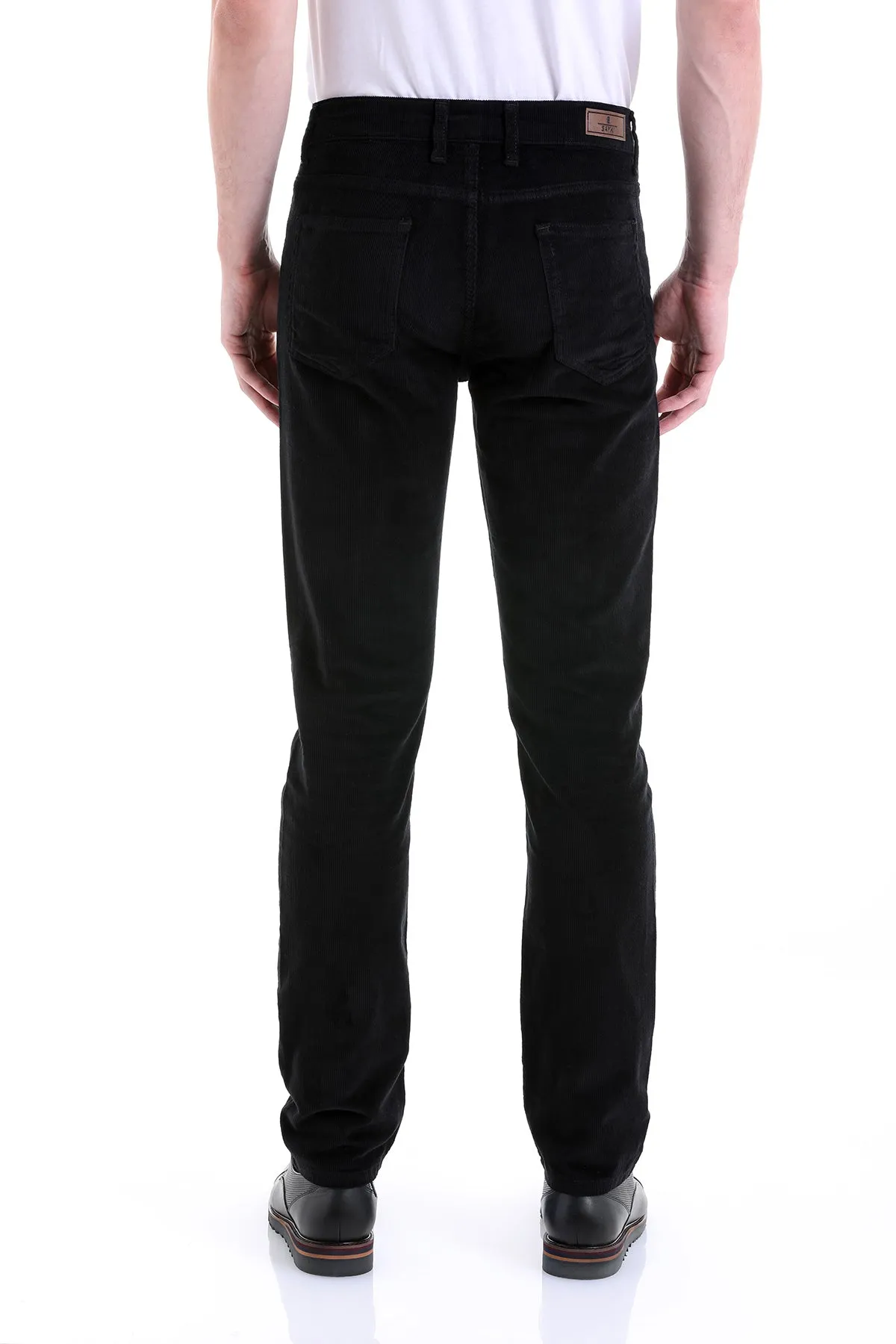 Regular Fit 5 Pocket Low Waist Cotton Black Dress Pants