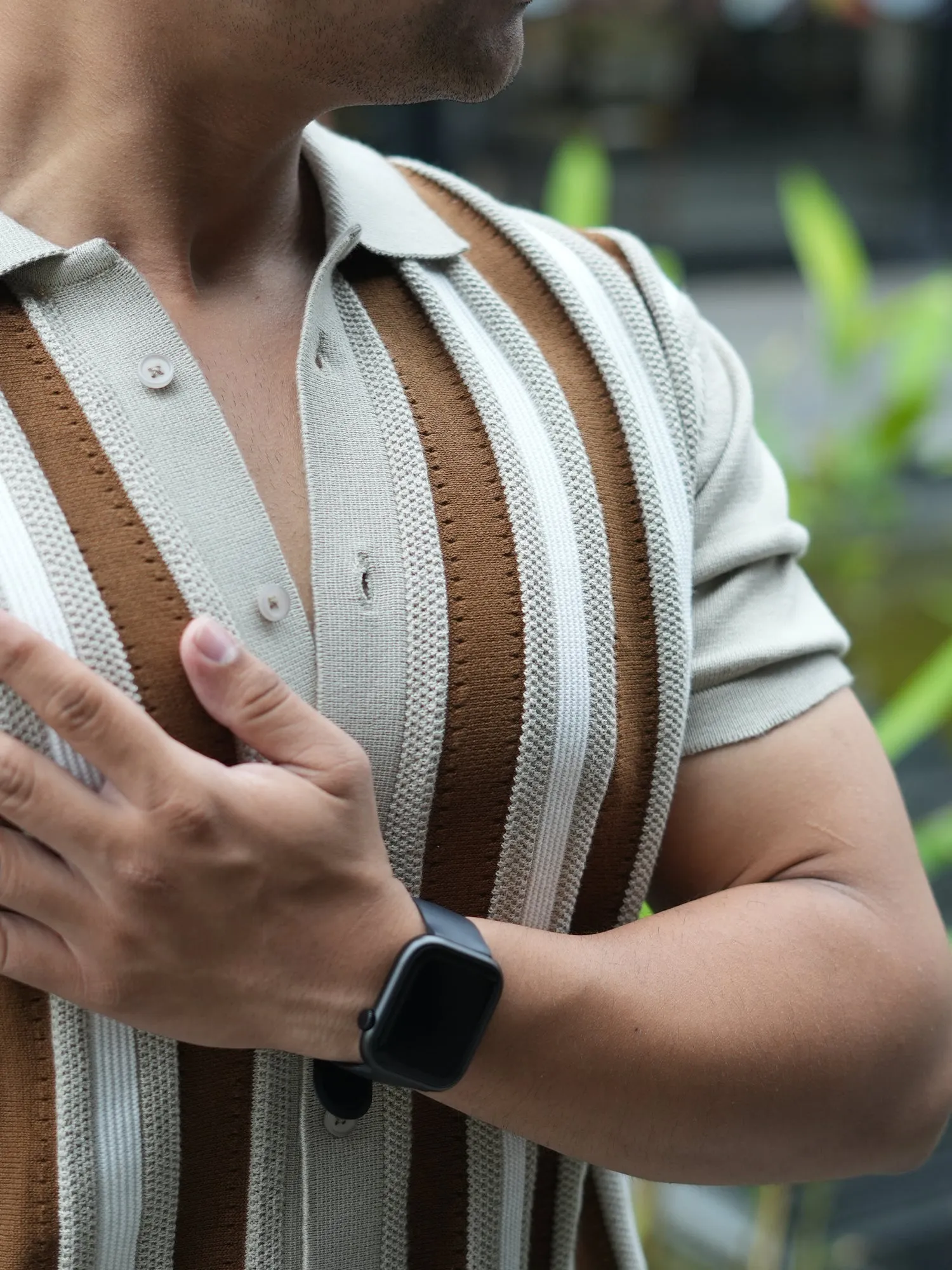 Retro FlatKnit Brown Shirt