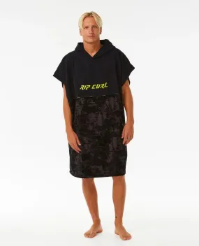 Rip Curl Combo hooded Poncho Changing Robe Black/Lime