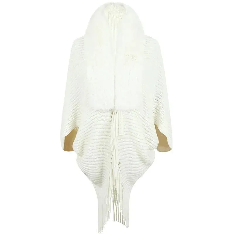 Shawl Poncho Faux Fur Cape Open Front Cardigan: Stay Fashionable this Season