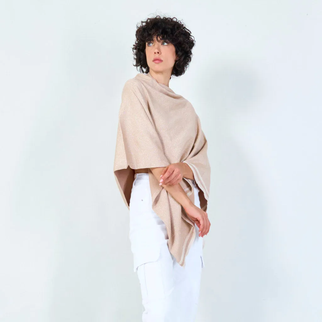 Shimmer knit poncho wholesale