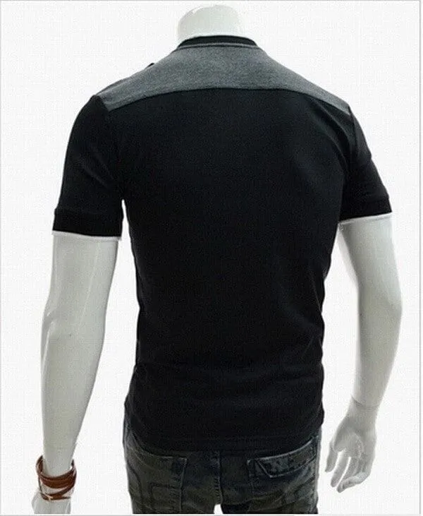 Short Sleeve Military style Henley Shirt