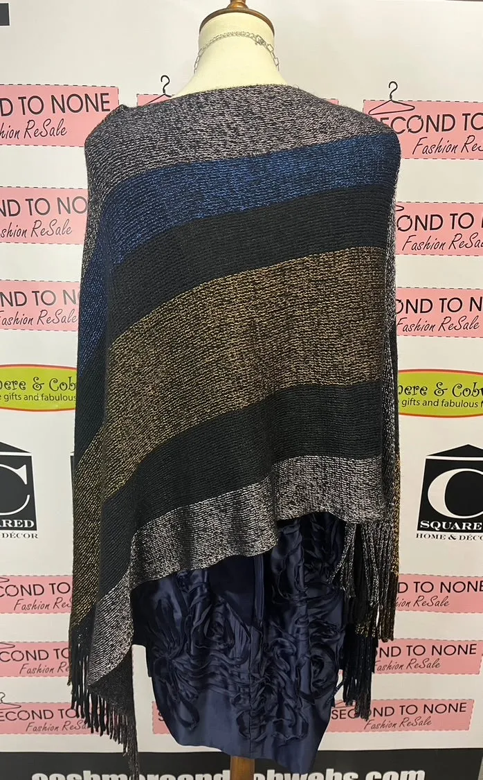 Striped Poncho (One Size)