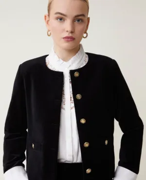 Suncoo Dallas Black Velvet Jacket