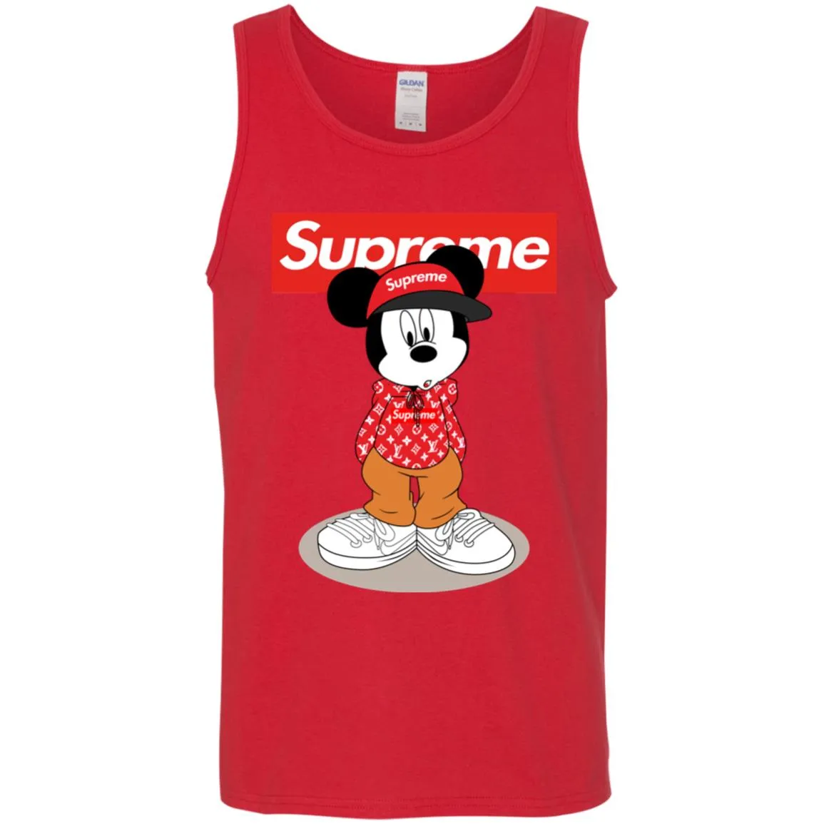 Supreme Mickey Mouse T-shirt Men Cotton Tank