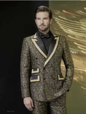 Tuxedo Gold & Black Jacquard Jacket Style Number J39122/200