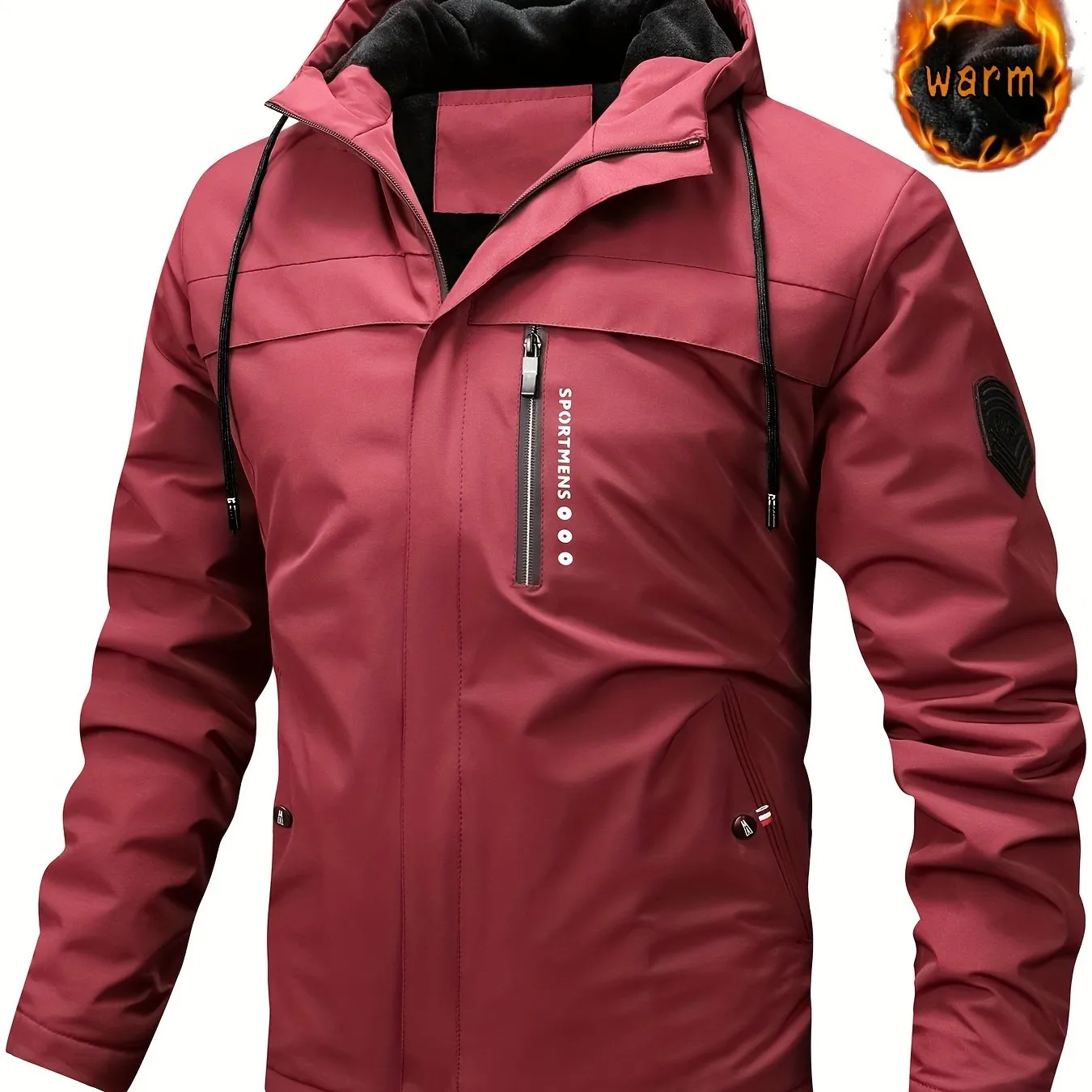 Ultimate Warmth Mens Outdoor Fleece Hooded Jacket