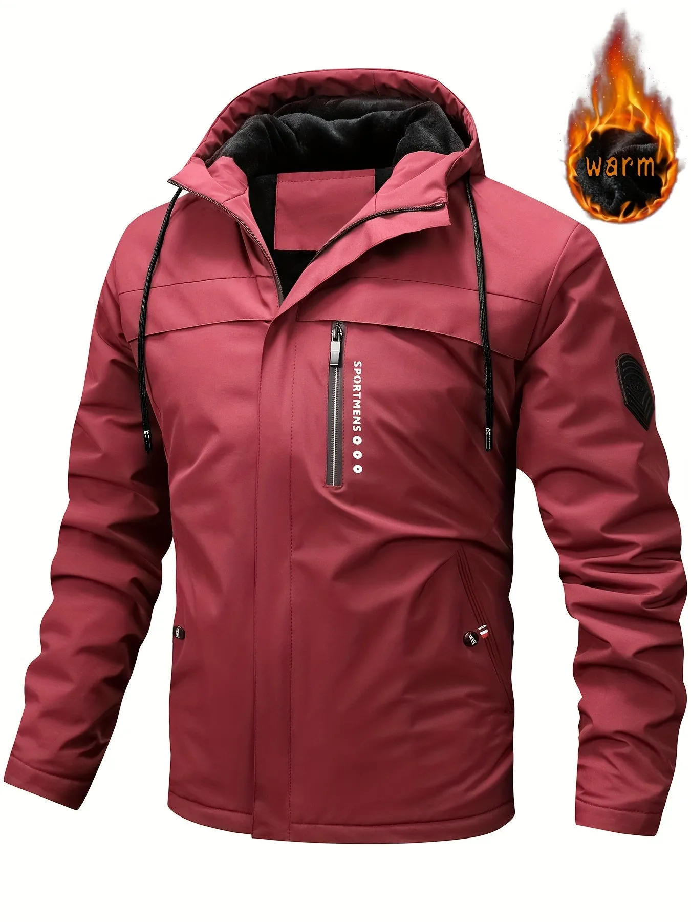 Ultimate Warmth Mens Outdoor Fleece Hooded Jacket