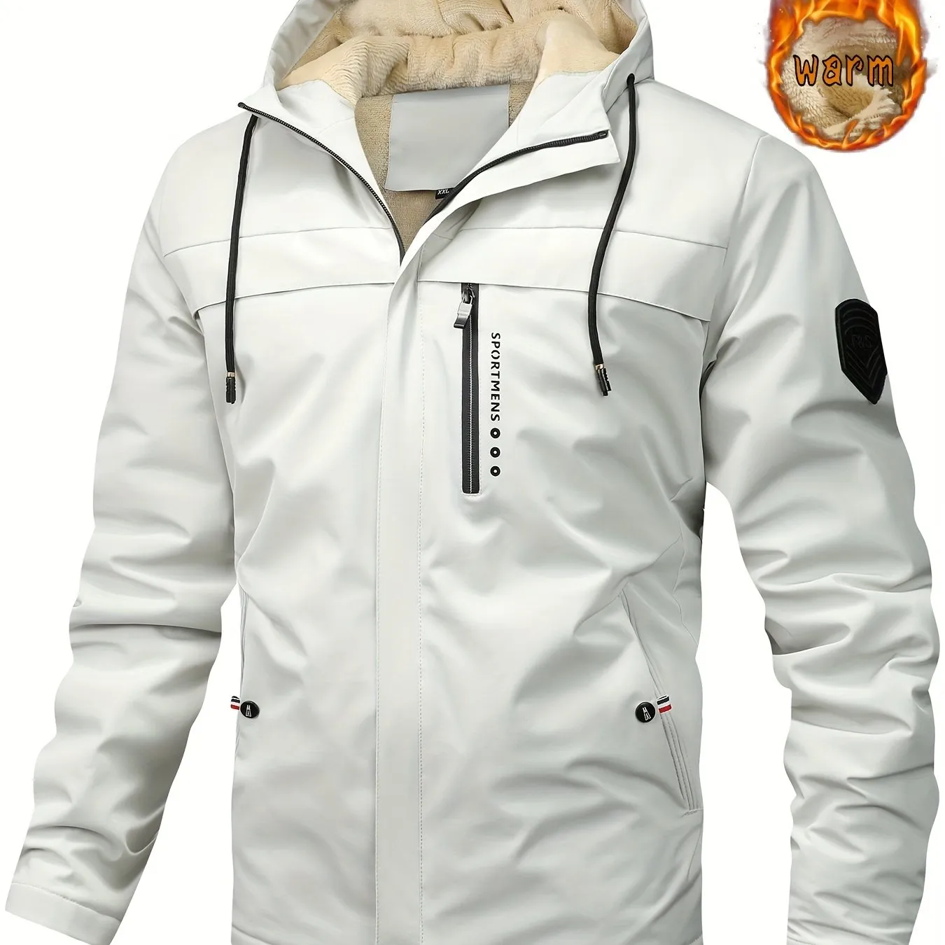 Ultimate Warmth Mens Outdoor Fleece Hooded Jacket