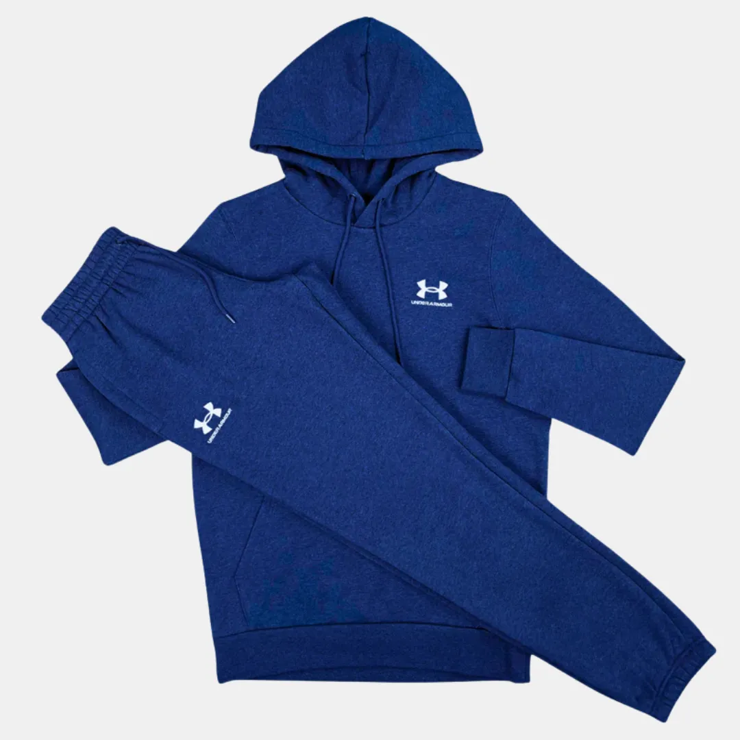 Under Armour Essential Fleece Tracksuit - Navy Blue