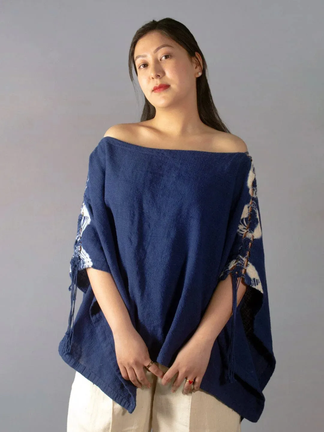 Wanderlust Indigo Kala Cotton Poncho