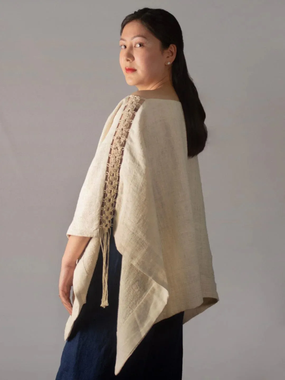 Wanderlust Natural White Poncho