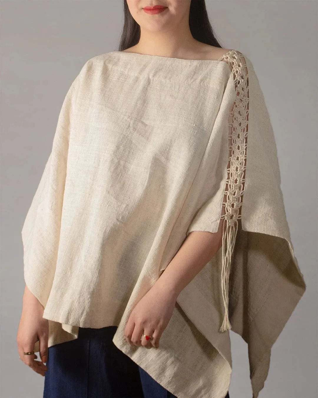 Wanderlust Natural White Poncho